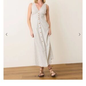Marine Layer Camila Maxi Dress in Navy Stripe